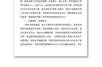 2021在“兩新”黨組織書記述職評議會上的講話