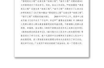 2021某縣領導班子關于“景觀亮化工程”過度化等“政績工程”“面子工程”問題專項整治工作自查評估報告