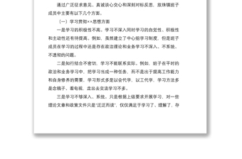 2020年度領(lǐng)導(dǎo)班子主題教育專題民主生活會檢視剖析材料