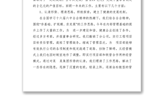 2021企業(yè)總經(jīng)理個人述職報告