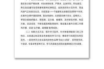 2020年黨支部黨建工作總結及存在問題下步建議