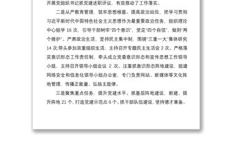 2021履行全面從嚴治黨主體責任情況報告