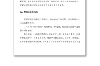 2021主題教育個人檢視問題整改落實方案及整改臺帳(市公安局)