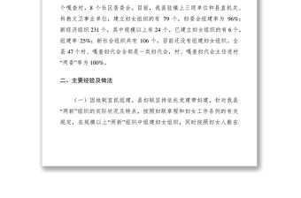2021婦聯(lián)兩新組織婦建工作調(diào)研報(bào)告