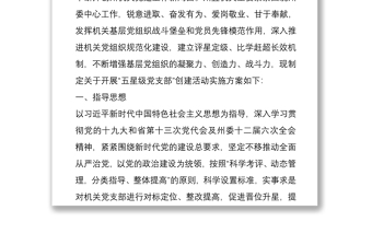 2021商務局五星級黨支部創(chuàng)建活動實施方案與五好黨支部創(chuàng)建活動實施方案
