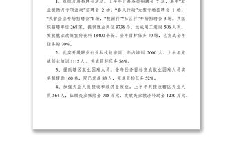 2021XXXX年就業局上半年工作總結及下半年工作打算