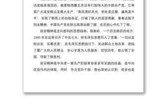 2021【延安精神紅色教育心得體會】不忘初心 大力弘揚延安精神