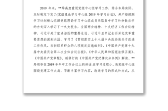 2019年某局黨組中心組理論學(xué)習(xí)情況的總結(jié)報告
