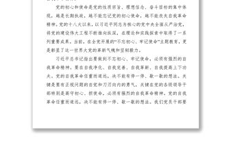 2021“牢記初心使命，推進(jìn)自我革命” 的心得體會