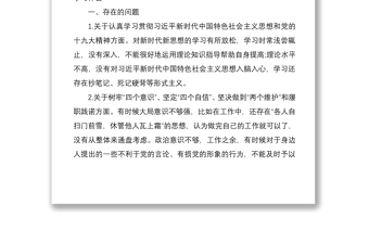 2021年黨支部政法隊伍教育整頓組織生活個人對照檢查自查報告