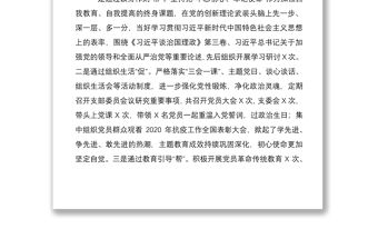 2021黨支部抓黨建述職報告