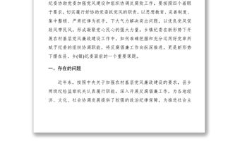 2021紀(jì)委工作自查報(bào)告