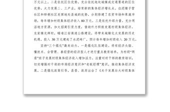 2021村級集體經濟工作經驗交流