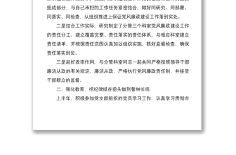 2020年履行黨風廉政建設(shè)主體責任和一崗雙責情況工作總結(jié)
