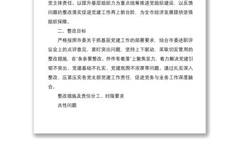 2021黨工委書記抓基層黨建述職評議問題整改實施方案