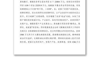 2021財政涉農扶貧資金管理使用情況匯報