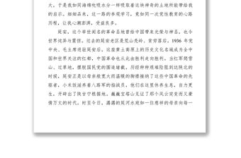 2021延安紅色之旅心得體會范文