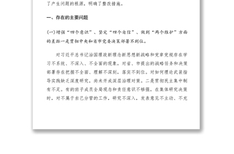 2021“不忘初心、牢记使命”主题教育专题民主生活会领导班子检视剖析材料（领导班子对照检查材料）