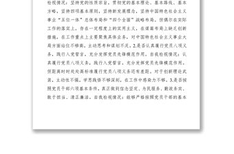 2021【對照檢查】主題教育對照黨章、《準則》《條例》自我檢視情況