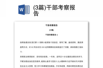 (3篇)干部考察報告