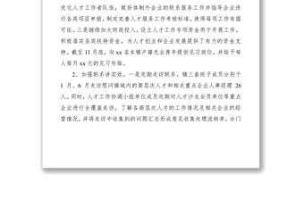 2021鄉(xiāng)鎮(zhèn)人才工作總結匯報