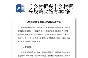 2021【鄉(xiāng)村振興】鄉(xiāng)村振興戰(zhàn)略實(shí)施方案2篇