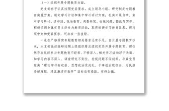 2021黨支部班子組織開展專題教育、嚴格黨員教育管理四個方面檢視剖析對照檢查材料