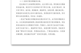 2021黨支部班子組織開(kāi)展專(zhuān)題教育、嚴(yán)格黨員教育管理四個(gè)方面檢視剖析對(duì)照檢查材料