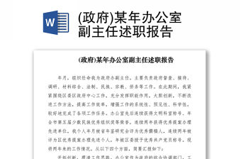 2021(政府)某年辦公室副主任述職報告