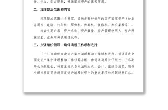 2021【工作方案】縣司法局固定資產(chǎn)清理清查工作實(shí)施方案