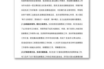 X局巡察反饋意見整改情況報告