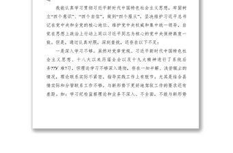 2021紀檢干部對照檢查材料五篇