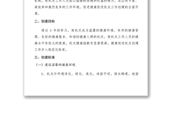 2021【工作方案】鄉(xiāng)鎮(zhèn)創(chuàng)建健康促進(jìn)機(jī)關(guān)工作實(shí)施方案