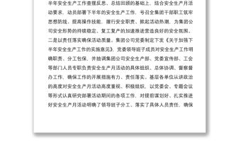 2020年安全生產(chǎn)月活動總結(jié)