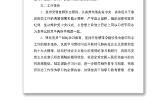 2020年度意識(shí)形態(tài)工作計(jì)劃