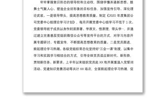 2020年某集團(tuán)公司上半年黨建工作總結(jié)及下半年黨建工作計(jì)劃