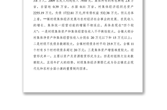 2021【調(diào)研報告】關(guān)于加快發(fā)展村級集體經(jīng)濟(jì)的調(diào)研報告