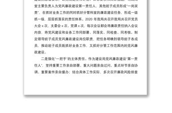 2021黨風(fēng)廉政建設(shè)主體責(zé)任落實工作情況匯報范文工作總結(jié)匯報報告