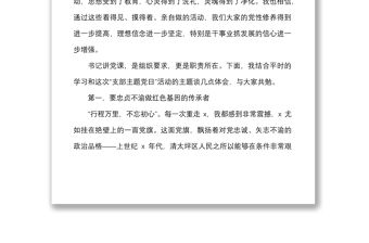2021領導在參加村黨支部主題黨日活動時的講話范文黨課講稿