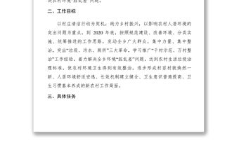 2021【工作方案】鄉鎮農村人居環境綜合整治村莊清潔行動工作方案