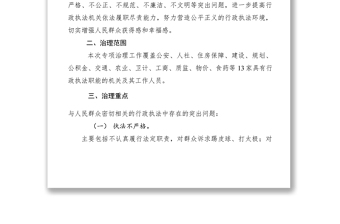 2021關(guān)于在全區(qū)開展行政執(zhí)法突出問題專項(xiàng)治理實(shí)施方案