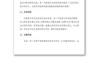 2021城市社區黨建示范化工程打造工作方案