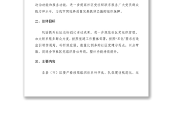 2021城市社区党建示范化工程打造工作方案