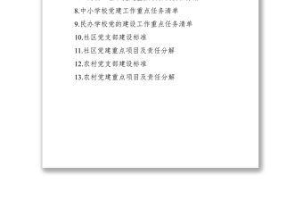 20218类单位党支部建设标准+任务清单