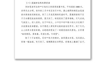 2021發展鄉村旅游業經驗做法