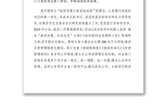 2019年區政府辦公室書記抓基層黨建工作述職報告