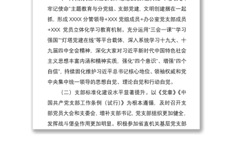 基层党支部党建2020上半年总结报告