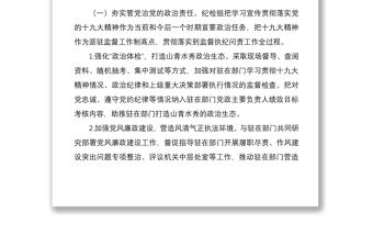 2021派駐紀檢組監督執紀問責工作經驗總結材料