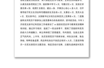 市場監管局機關黨支部2021年上半年黨建工作總結范文