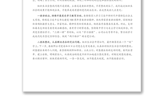 國企黨委書記參加下屬公司支部專題組織生活會點(diǎn)評材料